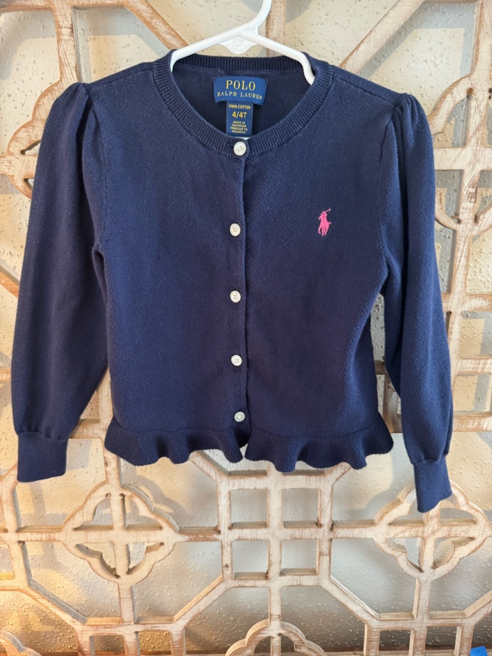 Polo Ralph Lauren 4T Navy Cardigan